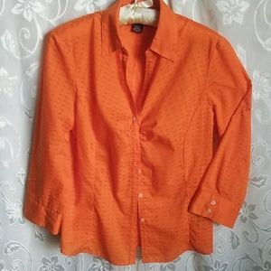 Jones Wear ladies orange long sleeves sz 10 shirt